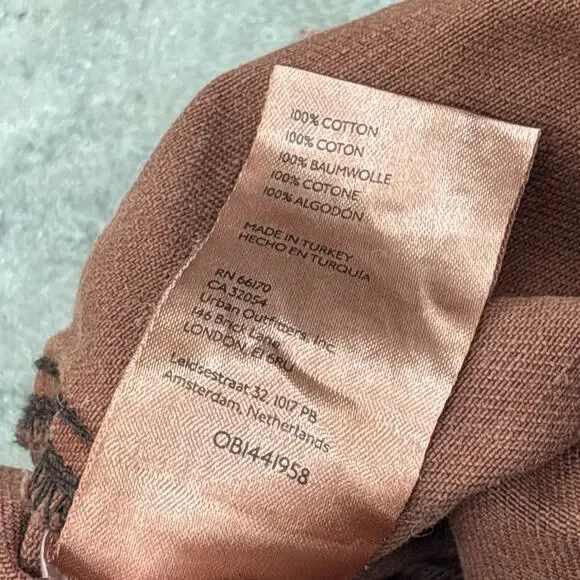 Urban Outfitters BDG Brown High Rise Baggy Cargo Trousers Cargo Pants Size 28 - Picture 5 of 10